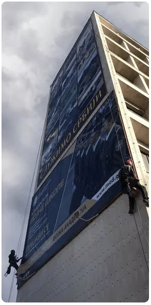 Visinski radovi na fasadi zgrade